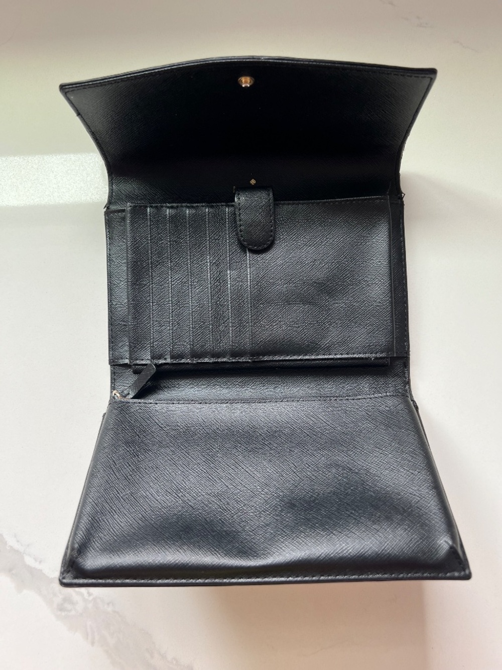 Kate Spade Laurel Way Winni Black Saffiano Leather Crossbody Clutch Wallet - Picture 5 of 10